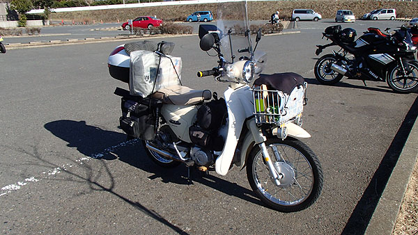 スーパーカブ110で冬のキャンプツーリング